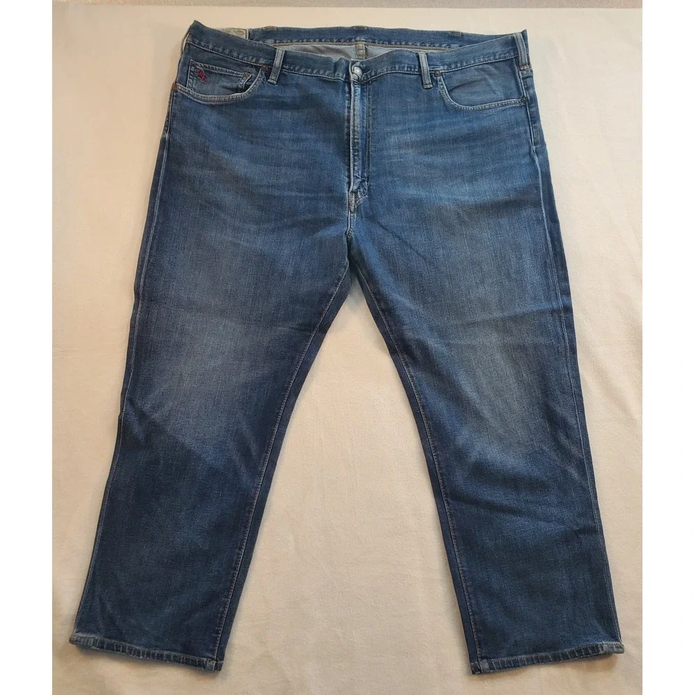 Polo Ralph Lauren Jeans Mens Size 46B x 30 Blue Hampton Straight Measure 44 X 25